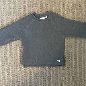 Zara Sweater with Buttons on Neck | Gray | 12-18 Months | Family Photo Shoot!